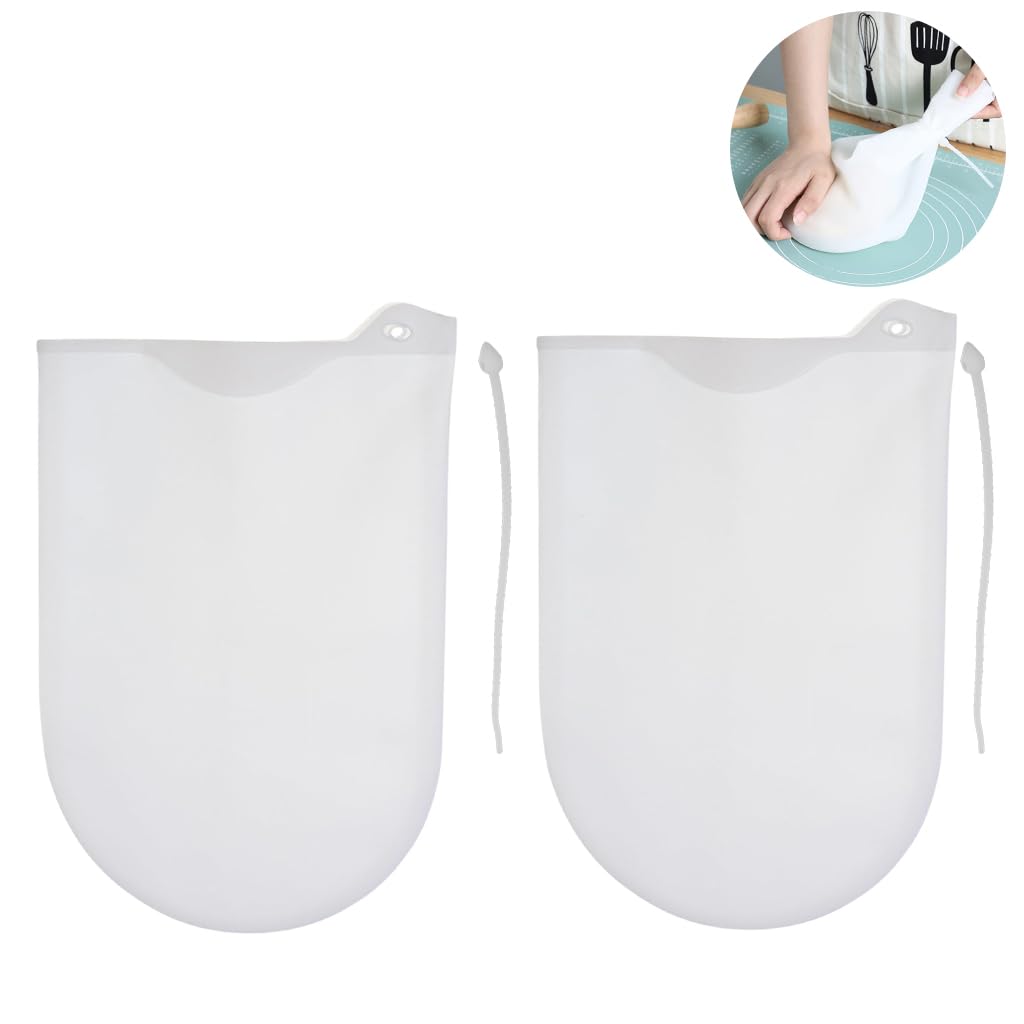 HASTHIP Silicone Kneading Bag for Baking Reusable Silicone Kitchen Cooler Bag, BPA Free Silicone Flour Mixing Kneading Bag Suitable for Bread, Pastry, Pizza and Tortilla HASTHIP Silicone Kneading Bag for Baking Reusable Silicone Kitchen Cooler Bag, BPA Free Silicone Flour Mixing Kneading Bag Suitable for Bread, Pastry, Pizza and Tortilla